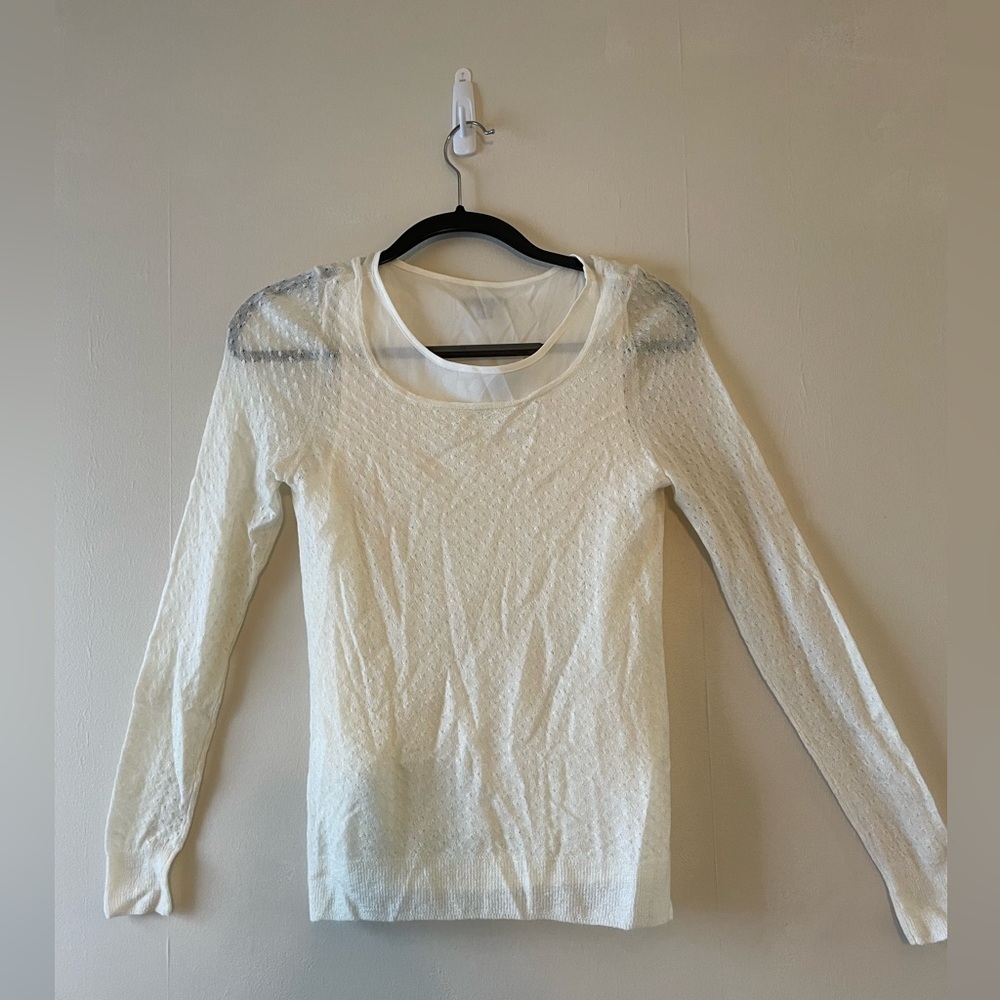 Ann Taylor CLOSET CLEANOUT White long sleeve Shirt-Size XS-Layered